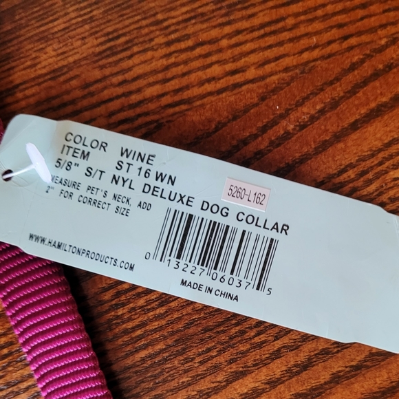 2 /$15  NEW  Hamilton Dog Collar Metal Buckle 16" Wine Burgundy - Picture 6 of 9